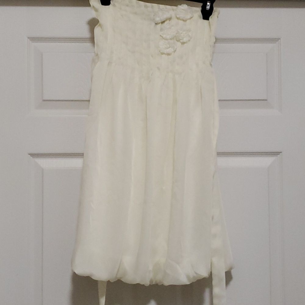 GRACIA FASHION off white woman tube top dr…